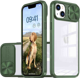 imoshion Hoesje Geschikt voor iPhone 13 Hoesje - imoshion Camslider Backcover - Donkergroen