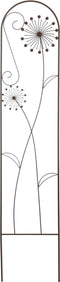 Mica Decorations Plantenstandaard Dandelion - 38x0.5x180 cm - Ijzer - Donker Bruin