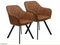 Meubel31 Brione - Draaibare Eetkamerstoelen - Comfortabel & Eenvoudig schoon te maken - Cognac (2 stuks)