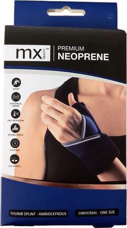MX Premium Neopreen - Duimbrace - Stevige ondersteuning - Donker blauw