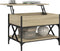 vidaXL - Salontafel - 70x50x50 - cm - bewerkt - hout - en - metaal - sonoma - eikenkleur