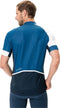 Vaude Posta FZ Tricot fietsshirt korte mouwen blauw met wit heren
