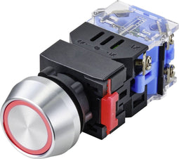 TRU COMPONENTS TC-9428144 LAS0-L-11ZEB/R/12V Drukschakelaar 250 V 5 A 1x uit/aan Continu Rood IP40 1 stuk(s)