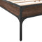 vidaXL - Bedframe - bewerkt - hout - metaal - bruin - eikenkleur - 200x200 - cm