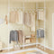SoBuy KLS04-II-W - Telescopisch Kledingrek - Verstelbaar 209-311 cm breed 200-295 cm hoog - Wit