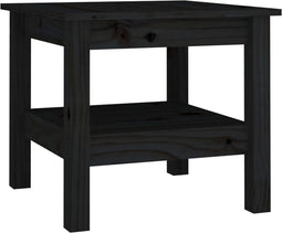 vidaXL - Salontafel - 45x45x40 - cm - massief - grenenhout - zwart