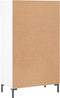 vidaXL - Schoenenkast - 60x35x105 - cm - bewerkt - hout - wit