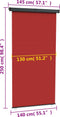 vidaXL - Balkonscherm - 145x250 - cm - rood