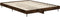 vidaXL - Bedframe - bewerkt - hout - gerookt - eikenkleurig - 135x190 - cm