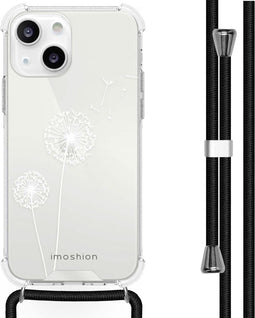iMoshion Hoesje Geschikt voor iPhone 13 Hoesje Met Koord - iMoshion Design Hoesje met Koord - Wit / Dandelion