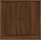 vidaXL - Dressoir - 70x35,5x67,5 - cm - bewerkt - hout - bruin - eikenkleur