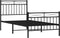 vidaXL - Bedframe - met - hoofd- - en - voeteneinde - metaal - zwart - 90x190 - cm