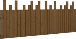 vidaXL - Hoofdbord - wandmontage - 204x3x80 - cm - grenenhout - honingbruin
