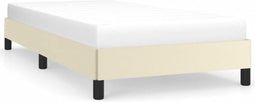 vidaXL - Bedframe - kunstleer - crèmekleurig - 90x190 - cm