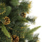 vidaXL - Kunstkerstboom - met - scharnieren - en - dennenappels - 210 - cm