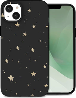 iMoshion Hoesje Geschikt voor iPhone 14 Plus Hoesje Siliconen - iMoshion Design hoesje - Goud / Stars Gold