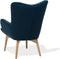 Beliani VEJLE - Chesterfield fauteuil - Blauw - Fluweel