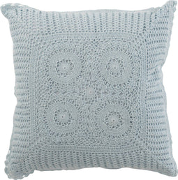 J-Line kussen Vierkant Kant - katoen - blauw