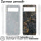 imoshion Hoesje Geschikt voor Google Pixel 8 Hoesje Siliconen - imoshion Design hoesje - Meerkleurig / Black Marble