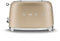 Smeg TSF01CHMEU - Broodrooster - 950W 2 sleuven 6 bruining-niveaus - Mat champagne