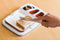 Theomatik multifunctioneel bord - Eten hulpmiddel - Anti-slip vakjes - Rood/wit