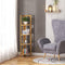 Loomar bamboe hoekplank - 27 x 27 x 120 cm - 4 lagen - opvouwbaar - natuurlijk hout