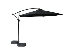 Hortensus Stijlvolle Hangparasol 270 cm in Zwart – Luxe Zweefparasol voor Tafel of Loungeset