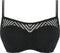 Urban Bralette - Bikini top - Geometrische chevron-overlay - Zwart - Maat 80H