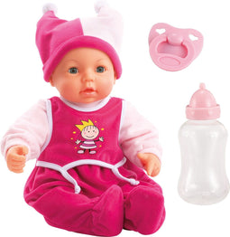 Bayer Design - Babypop Hello Baby 46 cm - Met geluid en slaapogen - Roze