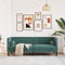vidaXL - Driezitsbank - Chesterfield-stijl - en - bolsters - fluweel - donkergroen