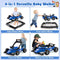 Coast 4-in-1 Loopwagen - Verstelbaar 51/53/55 cm - Speelconsole - Blauw