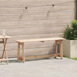 vidaXL - Ligbank - 119x35x47 - cm - Massief - Houten - Grenen