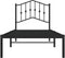 vidaXL - Bedframe - met - hoofdbord - metaal - zwart - 90x200 - cm