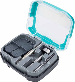 Wolfcraft 4656000 - 5-delige scharnierboorset - Voor verborgen scharnieren - Grijs groen zwart (1 set)