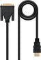 Nanocable 10.15.0502 - HDMI naar DVI Kabel - 1,8 m - Zwart