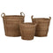 Basket spelset Home ESPRIT Natuurlijk Zeegras Boho (3 Onderdelen)