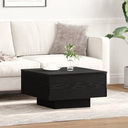 vidaXL - Salontafel - Zwart - Eiken - 55x55x31 - cm - Gemaakt - van - Hout