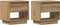 vidaXL - Nachtkastje - 2 - stuks - Artisan - Eiken - 45x34x47 - cm - Gelaagd - Hout