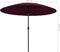 vidaXL - Parasol - met - aluminium - paal - 270 - cm - bordeauxrood