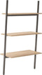 vidaXL - Ladderrek - met - 3 - schappen - 64x34x116 - cm - lichtbruin - en - zwart