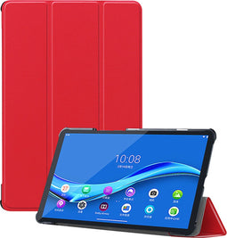 3-Vouw sleepcover hoes - Geschikt voor Lenovo Tab M10 FHD Plus (x606F) - Rood