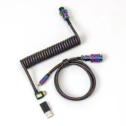 Keychron Premium Coiled Aviator Cable - Kabel - GX16 - Zwart