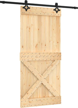 vidaXL - Schuifdeur - met - beslag - 95x210 - cm - massief - grenenhout