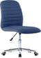 vidaXL - Eetkamerstoelen - 2 - st - stof - blauw