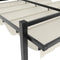 vidaXL - Prieel - met - uittrekbaar - dak - 3x3 - m - aluminium - crèmekleurig
