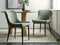EVERLY - Eetkamerstoel set van 2 - Groen - Polyester