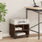 vidaXL - Printerkastje - met - wielen - 41x32x34,5 - cm - bruin - eikenkleurig