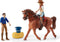 schleich HORSE CLUB Speelfigurenset - Avontuur met auto en paardentrailer - Kinderspeelgoed voor Jongens en Meisjes - 5 tot 12 jaar - 18 Onderdelen - 42535