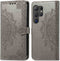 imoshion Hoesje Geschikt voor Samsung Galaxy S24 Ultra Hoesje Met Pasjeshouder - imoshion Mandala Bookcase - Grijs
