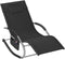 tectake® Ligstoel Taya - Ergonomisch Ligbed - Schommelfunctie - Zwart